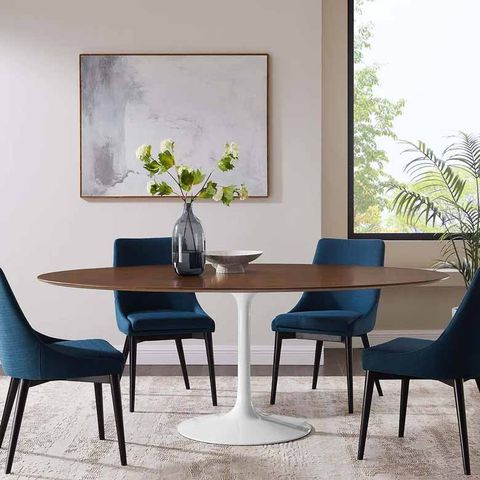 12 Oval Dining Tables That Will Elevate Your Dining Room | 10 Stunning ... pertaining to Oval Dining Table For Small Dining Room